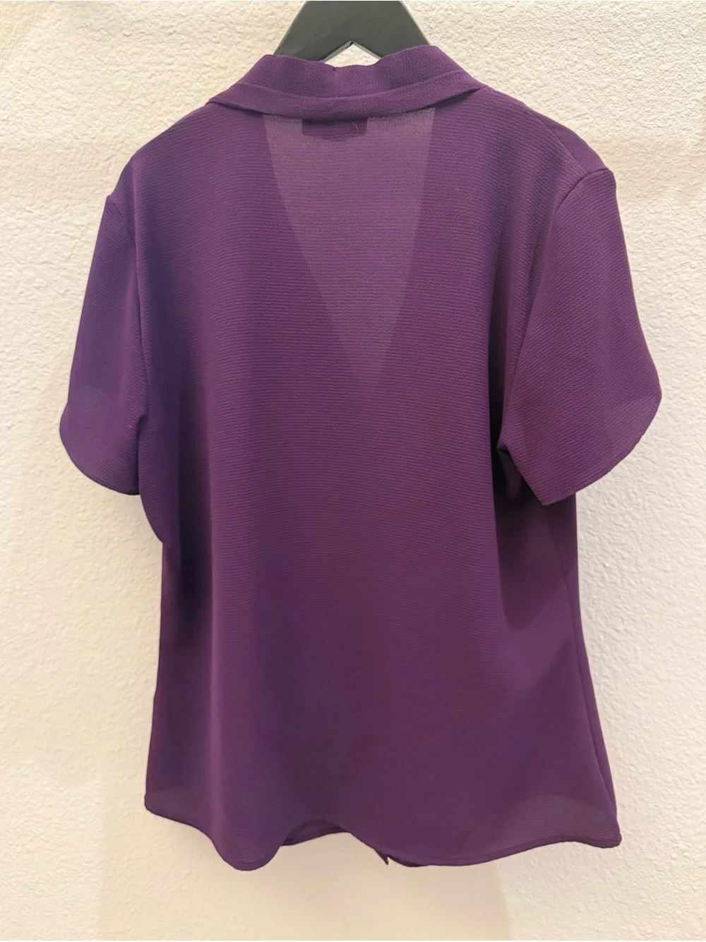 Calvin Klein Deep Purple Short-Sleeve Blouse